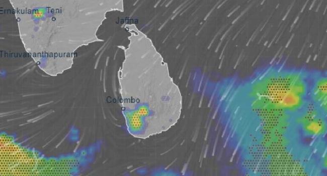 අද (25) සවසත් ප්‍රදේශ කිහිපයකයට ගිගුරුම් සහිත වැසි